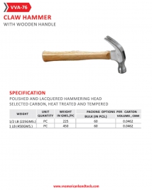Claw Hammer wooden handle